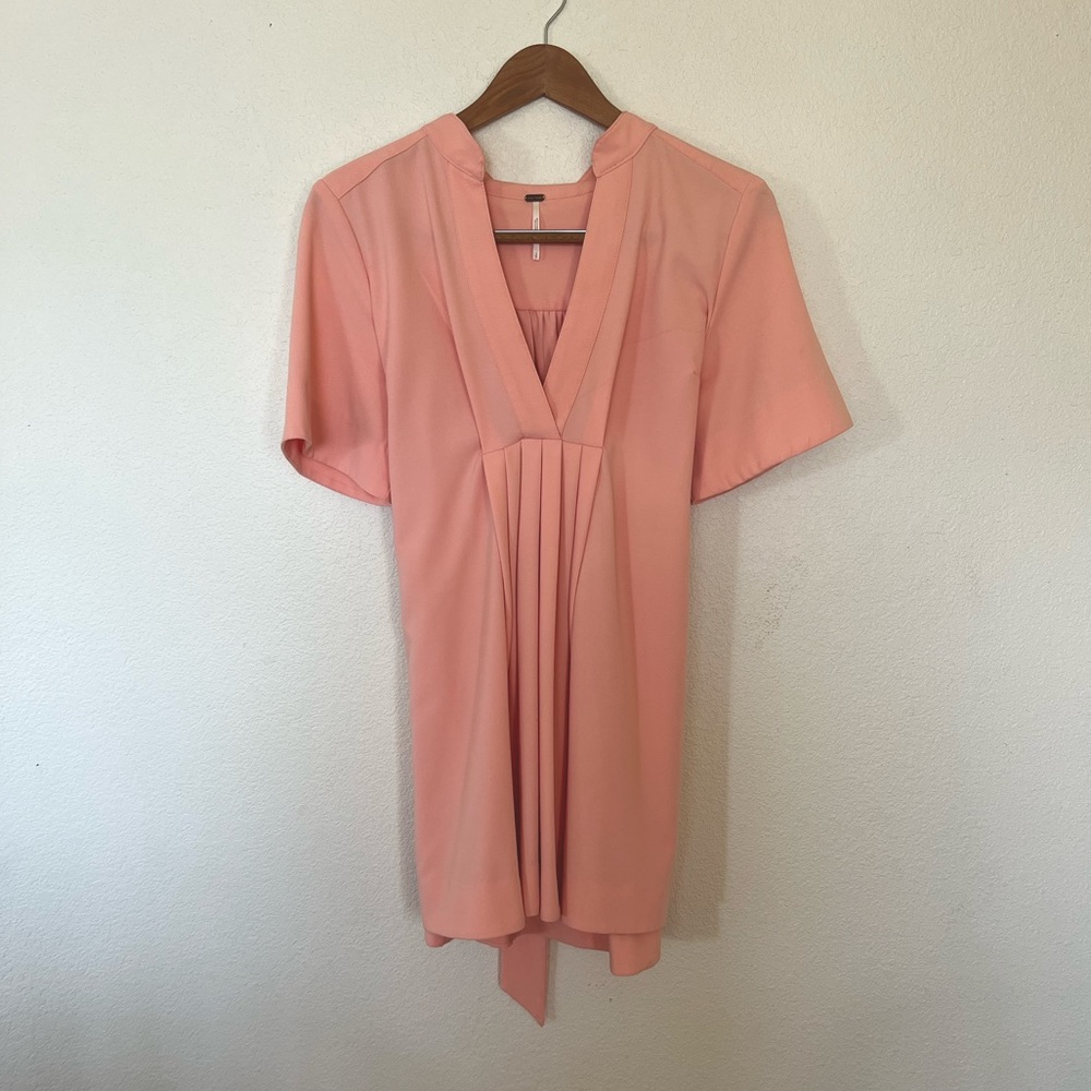 Free People Solid Pink Dress Small 2/4